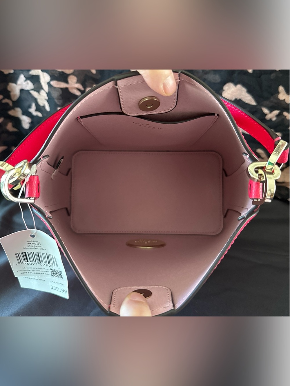 kate spade Small Bikini Pink Pebbled Leather Bag - Picture 8 of 11